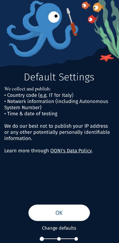 Onboarding default settings